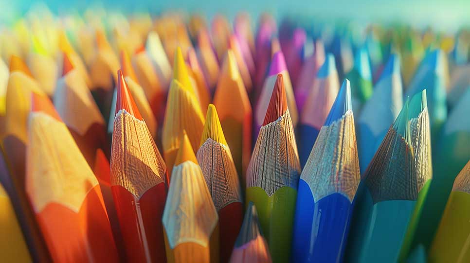 Stoffsammlung Buntstifte Stoffsammlung Buntstifte